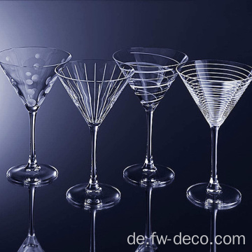 Custom Masse Clear Cocktailglas Martini -Brille